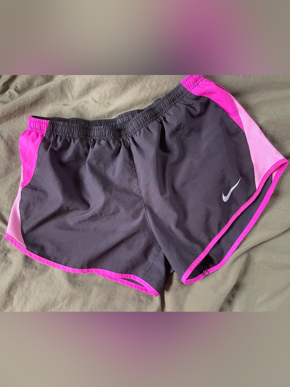 Nike Women’s Athletic Shorts - Black with 2-Toned Pink Trim
